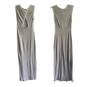 FREE PEOPLE Sleeveless Open Back Maxi Dress Grey XS